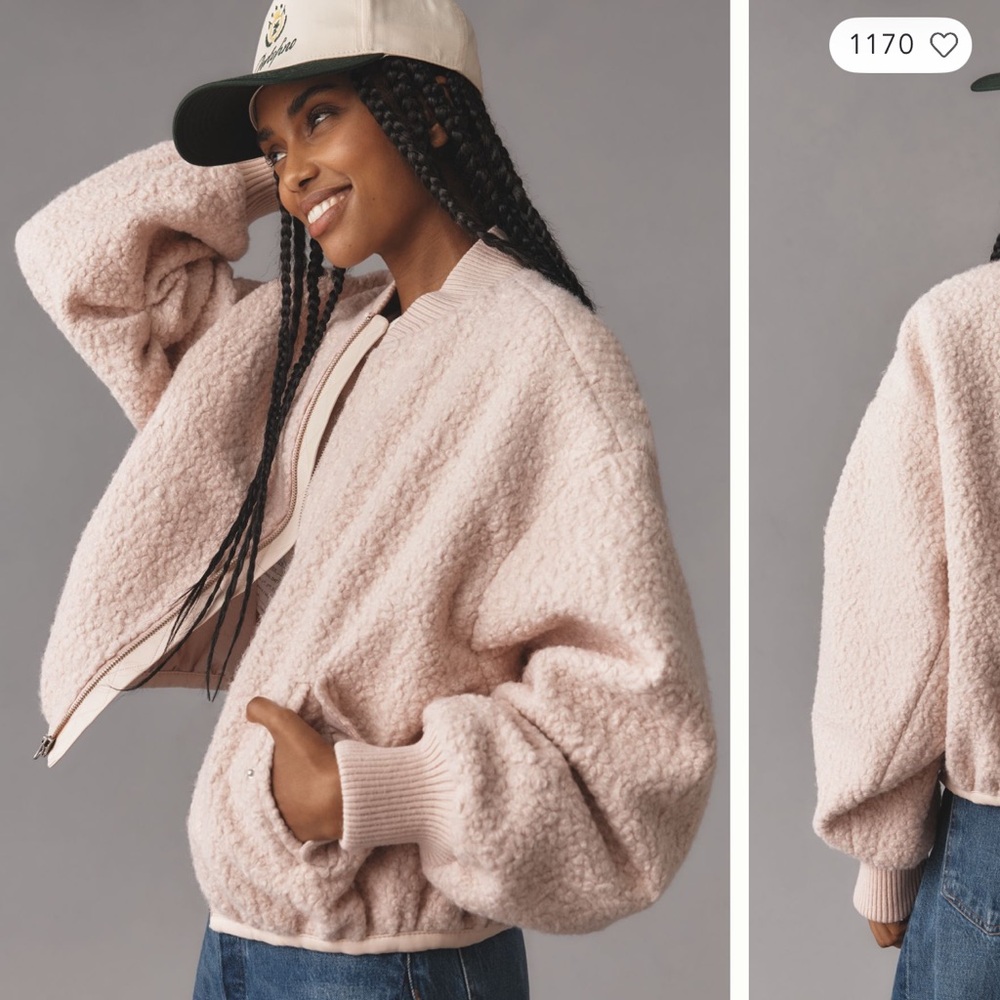 Anthropologie Sherpa Bomber Jacket